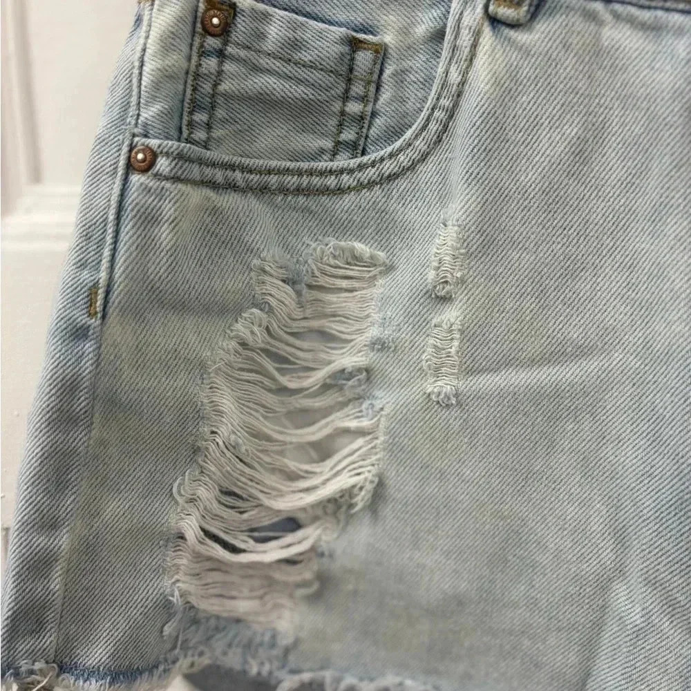 Zara Basic High Rise Light Denim Jeans Sz 4 - Picture 12 of 14